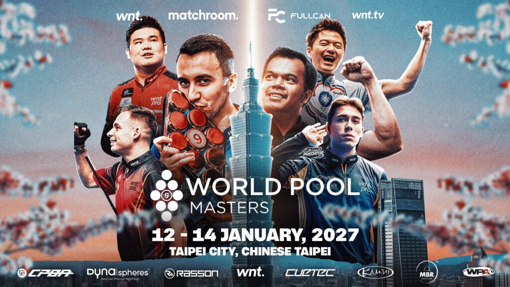 CuePoint billiards news cover image for World Pool Masters and Chinese Taipei Open Set for January Double-Header in Taipei City